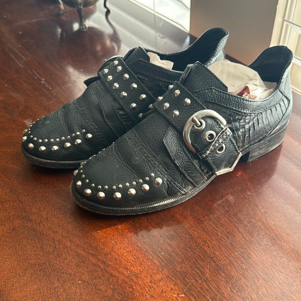 Zadig and Voltaire Studded Leather Loafers